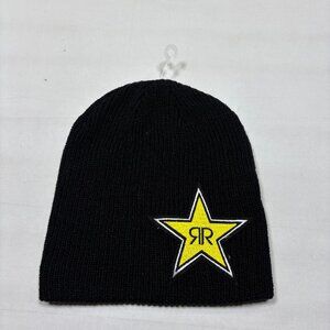 Rockstar Energy Drink Black Knit Beanie Skull Cap Hat Winter Adult OS
